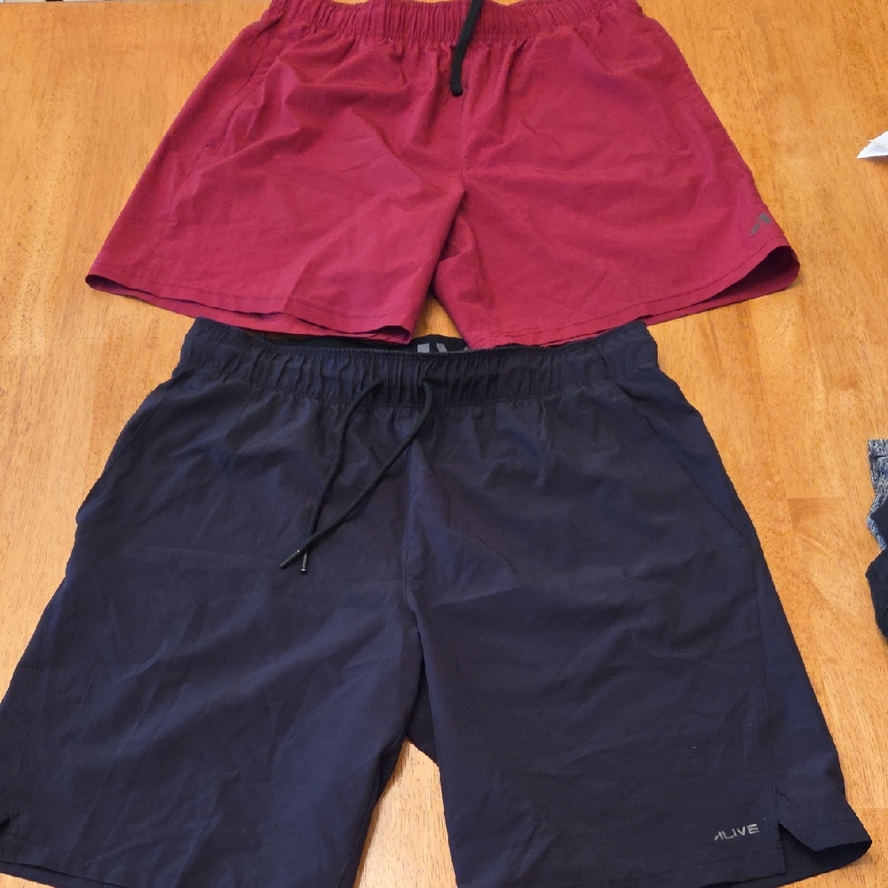 Men's Athletic Shorts - Red and Black